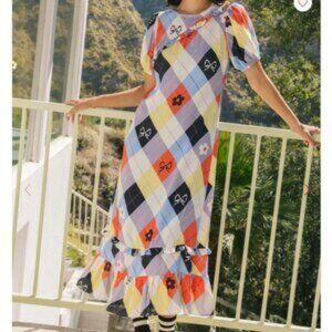 Lisa Says Gah Multicolor Plaid Maxi Dress